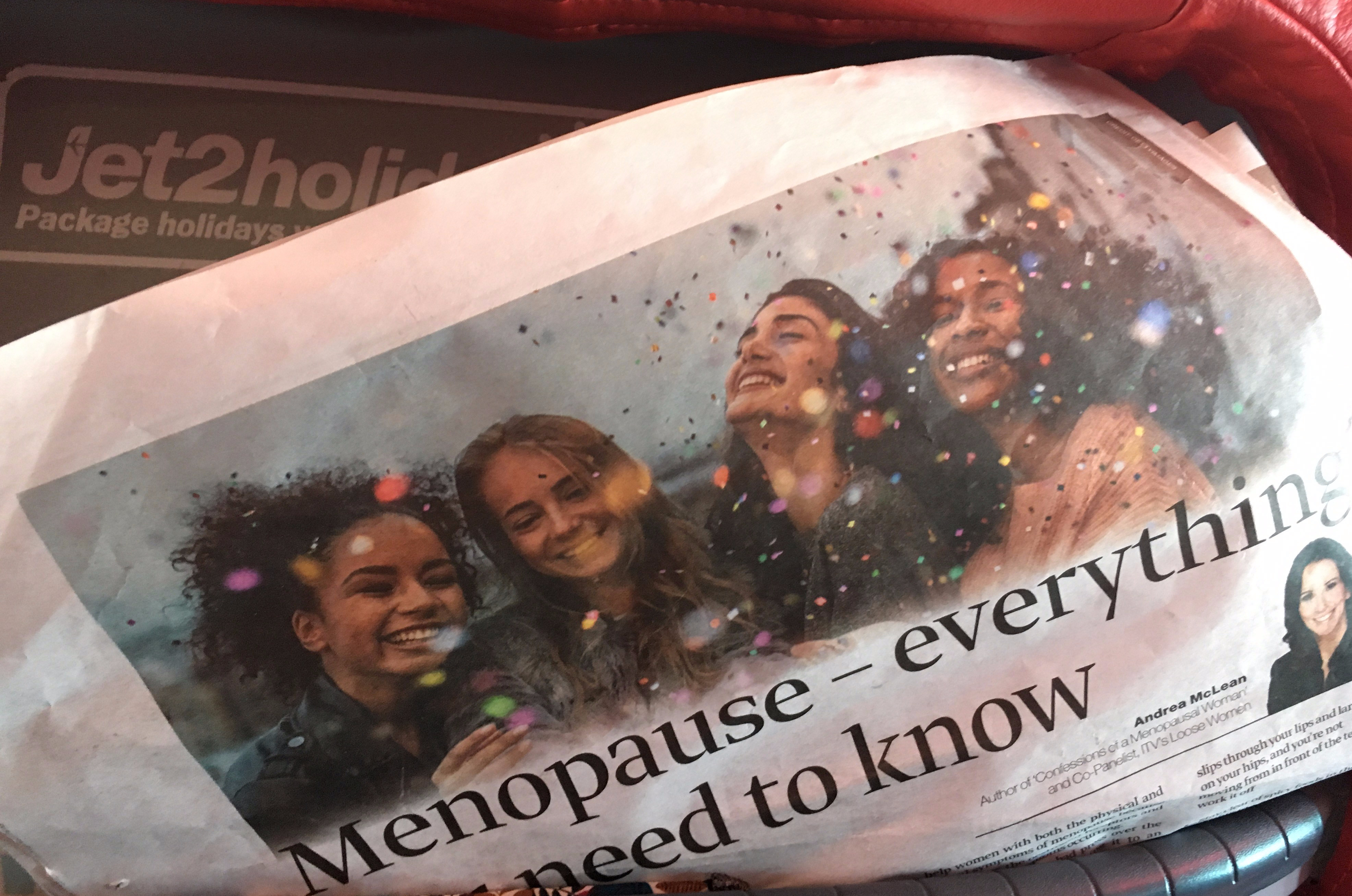 A newspaper article on the Menopause